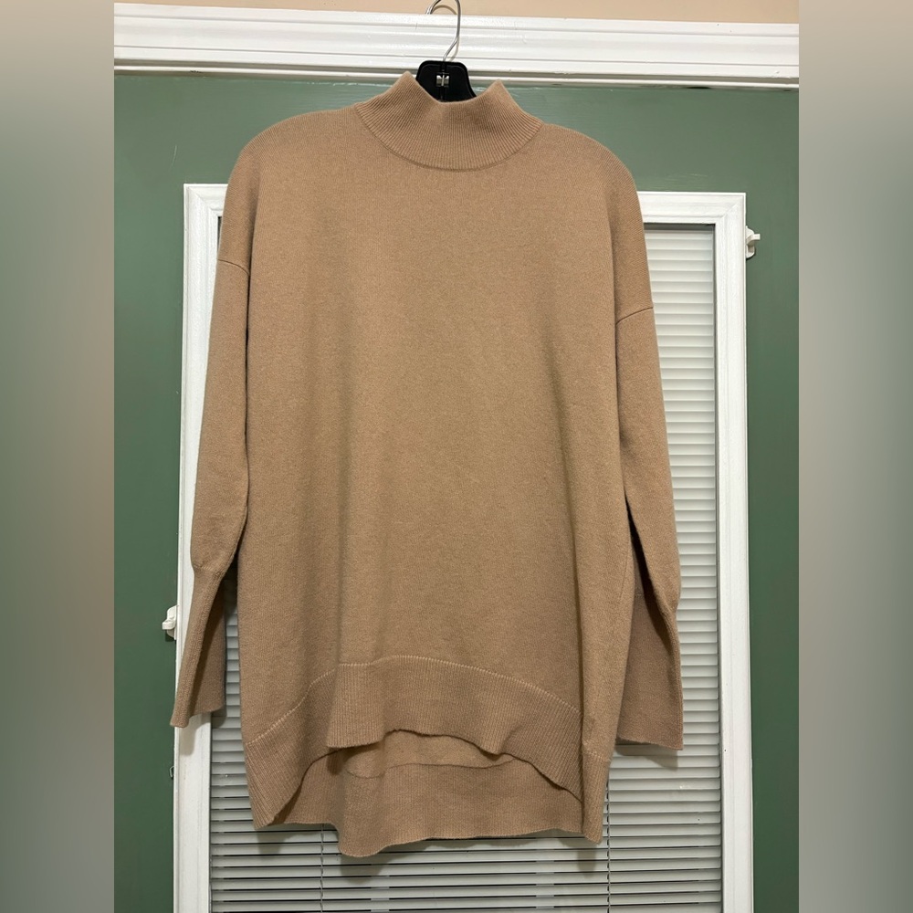 Pure Collection Turtleneck Oversized Cashmere Sweater Sz 4